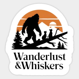 Wanderlust & Whiskers Sticker